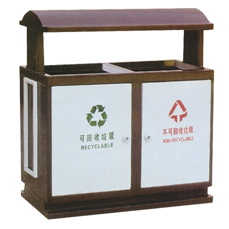  钢板垃圾桶ZX-3001